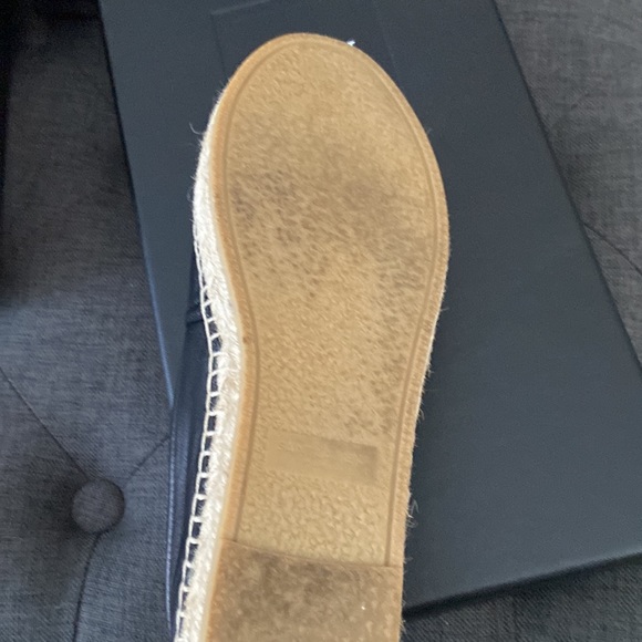 Brand New Saint Laurent Leather Espadrilles Nero with Box and Dust Bags - Picture 3 of 5